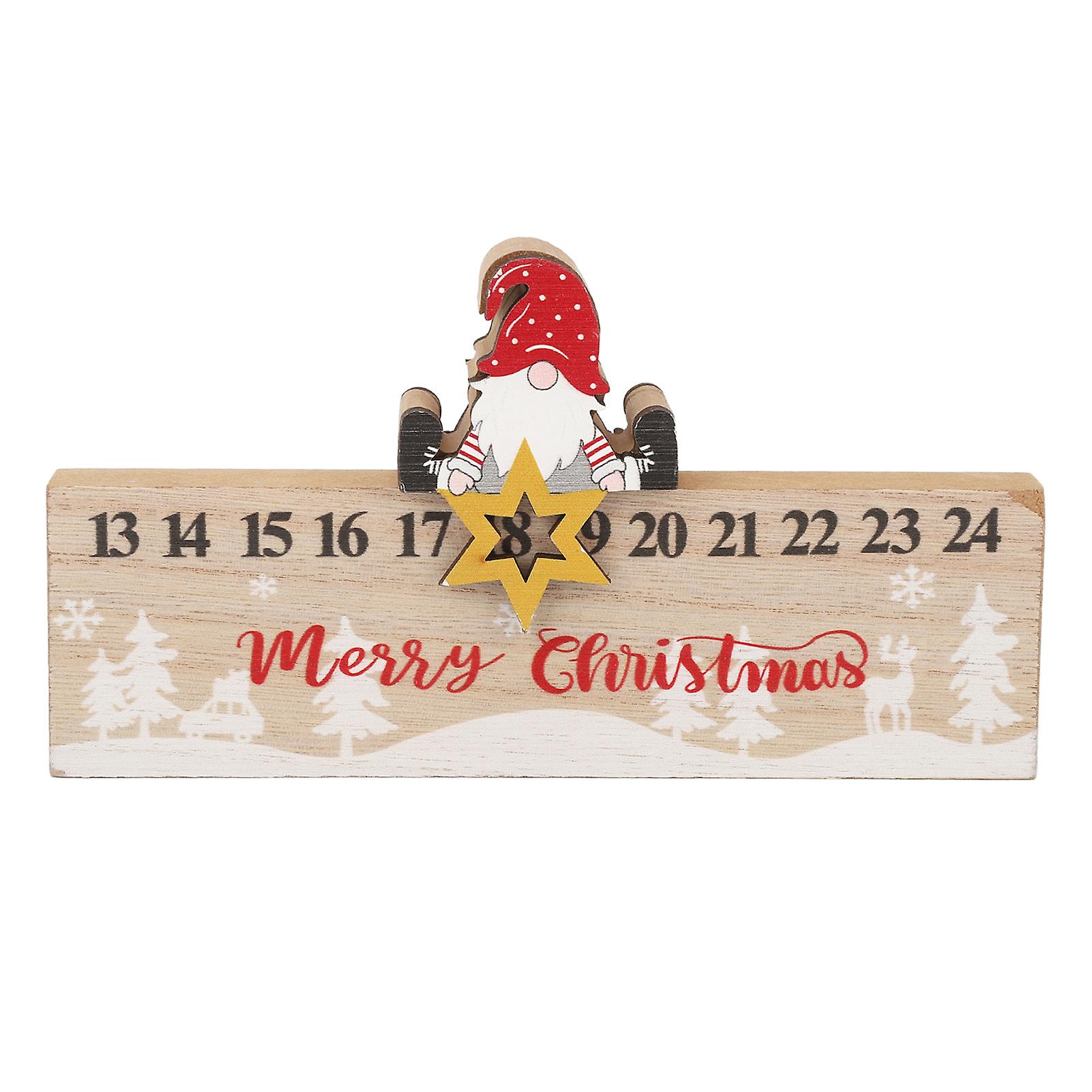 Træ Jul Nedtælling Kalender Desktop Dekoration