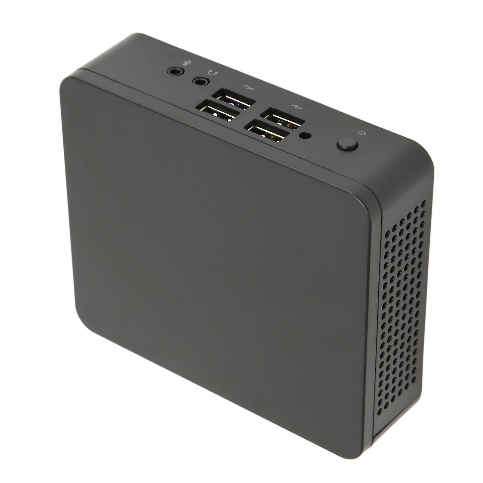 Fanless Mini PC 4GB RAM 64GB SSD 4K Output HD VGA Output Gigabit USB3.0 Mini Computer for Win10 Display Office ( 100‑240V)