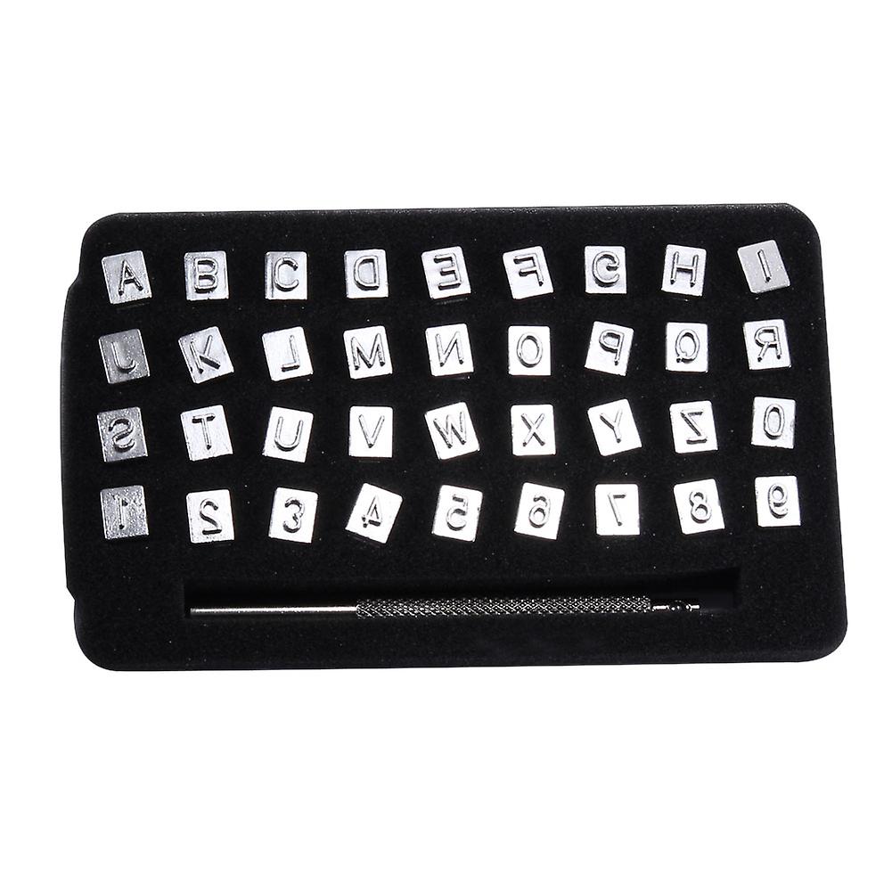 Carving Leather Seal Letters Alphabet Number Logo Stamp Handmade Durable DIY Tool
