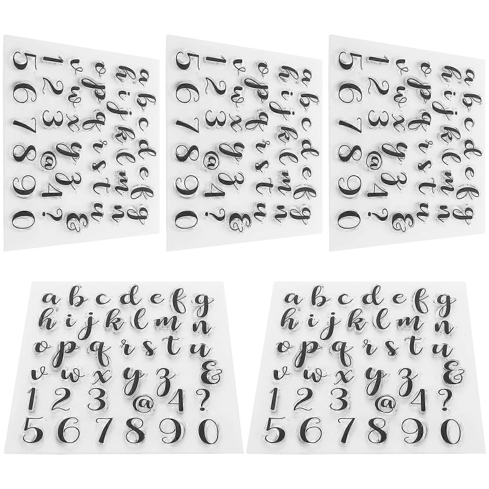 5Pcs Transparent Stamp DIY Journal Scrapbooking 39 Character Lower Case Alphabet Rubber T1768