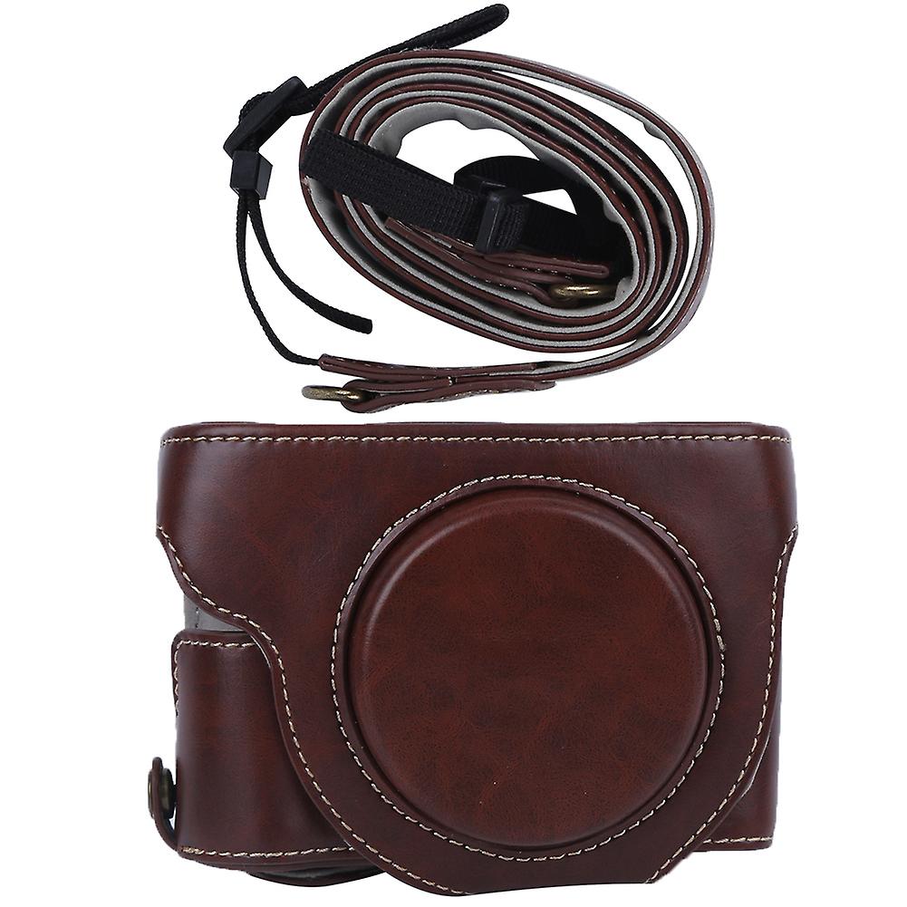 PU Leather Camera Case - Scratch-Free Lining, Tripod Mount, Easy Battery Access