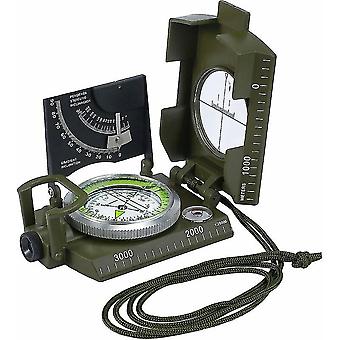Professional Metal Military Compass Army Scales Geology Compass with Carrying Bag for Hunting Hiking Camping And Other Outdoor Activities Army green,