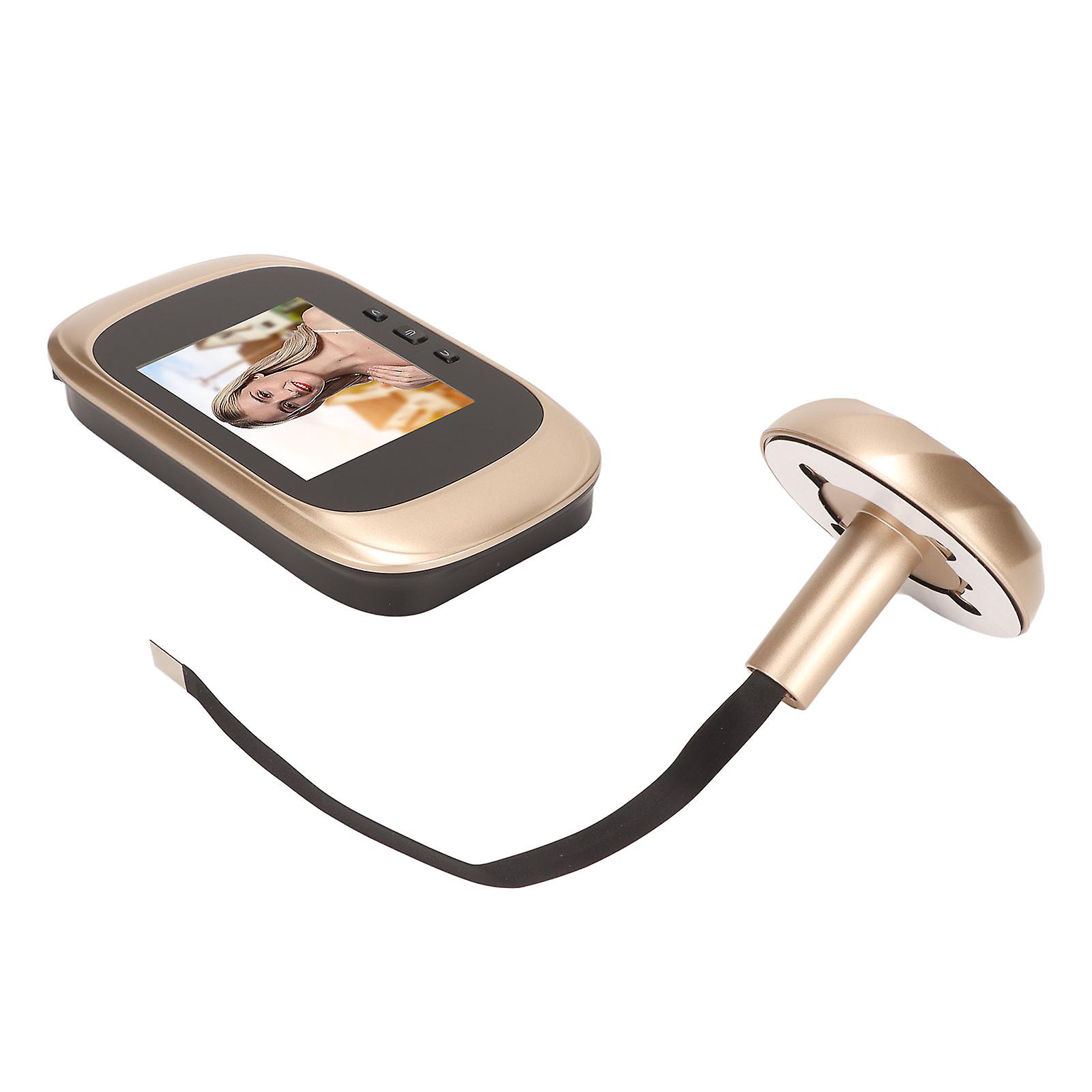 2.8in Home Video Doorbell 90 Degrees Wide Angle IR Night Vision Loop Recording Digital Peephole Viewer 