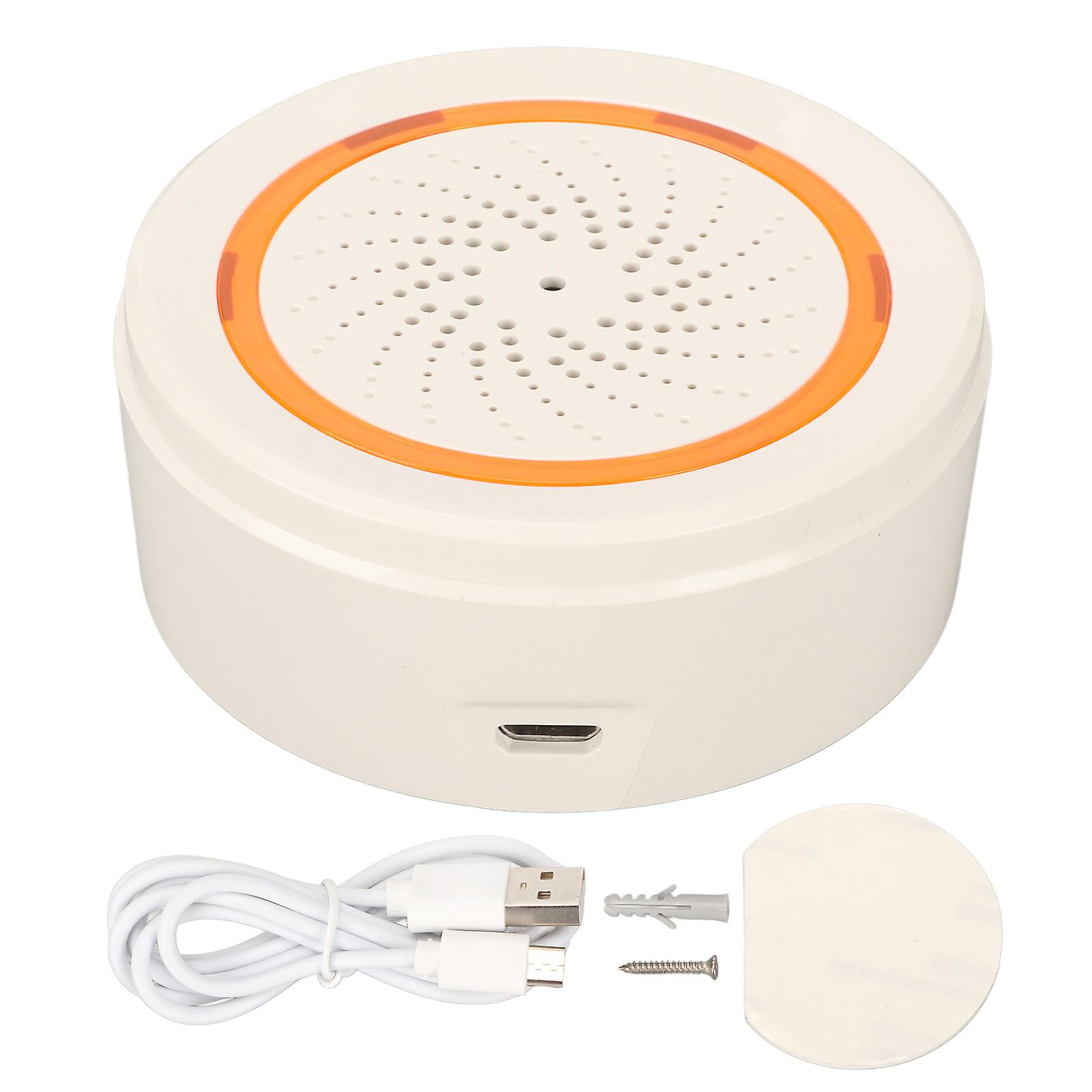 Allarme sirena intelligente da 90 db, sensore di suono e luce, telecomando app, allarme di sicurezza domestica wireless per gateway Zigbee