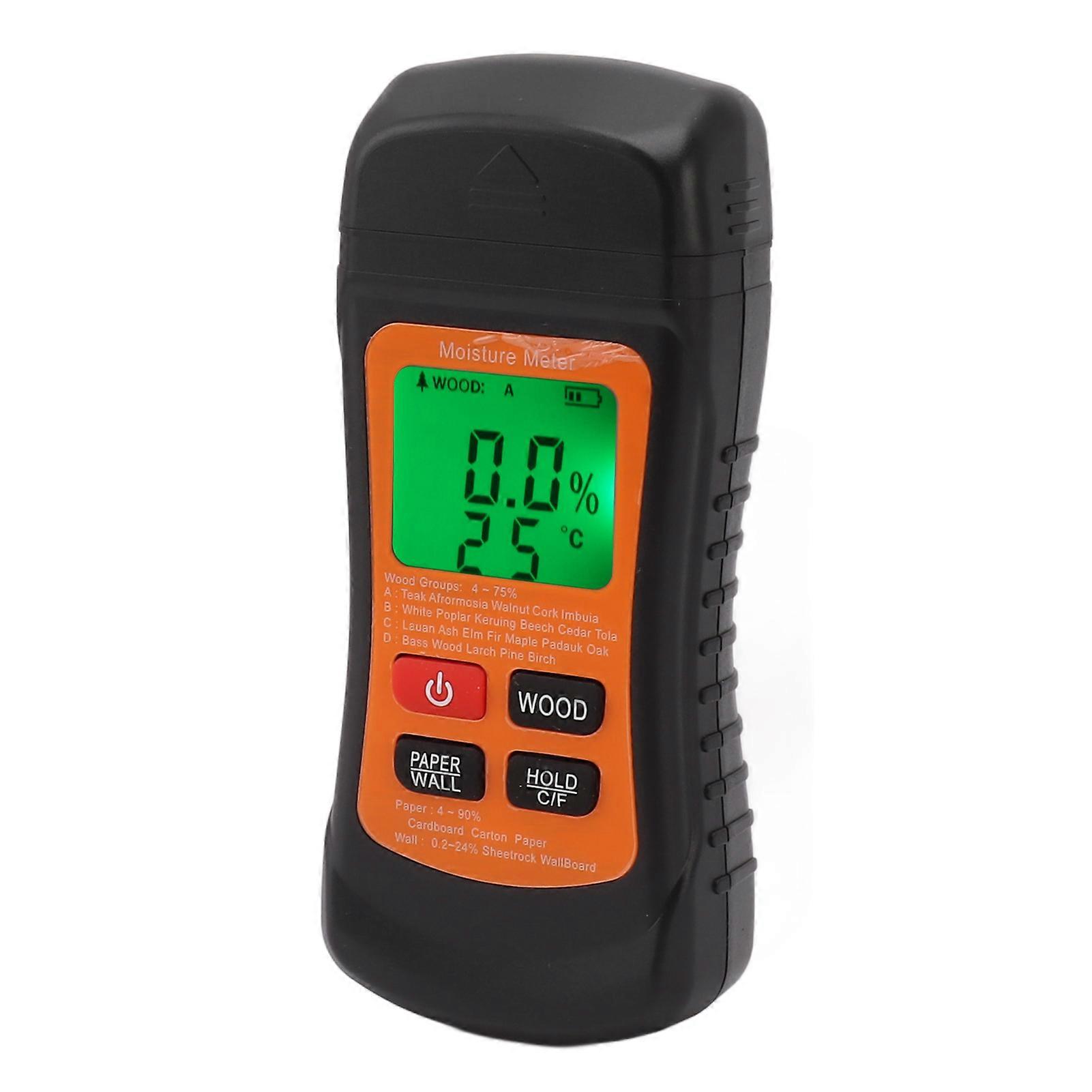 Digital Pin Type Wood Moisture Meter Wood Moisture Tester with Backlight Function for Firewood