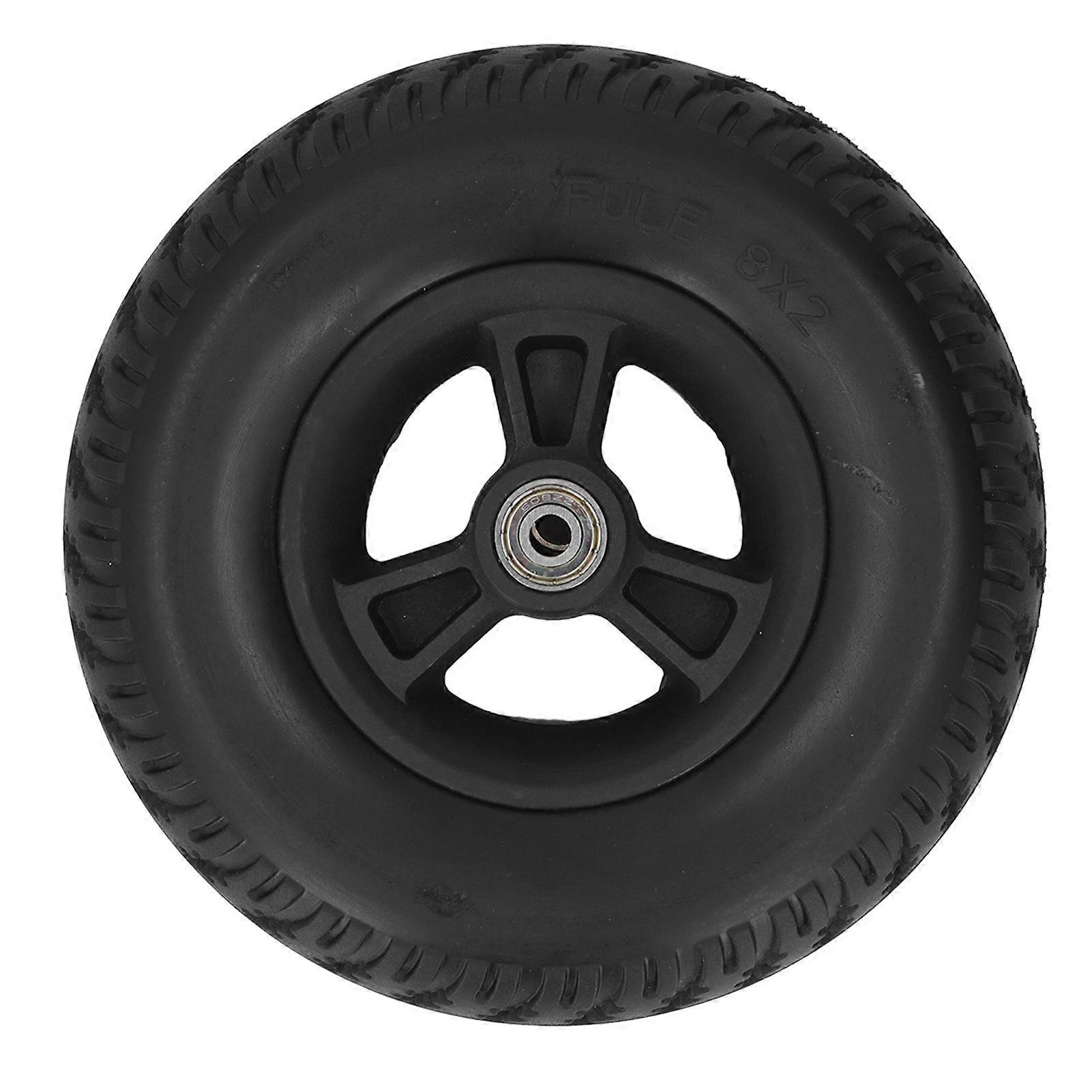 8 inch PU Wheelchair Tire Non-slip Explosion-proof Strong Load Capacity Wheel Replacement