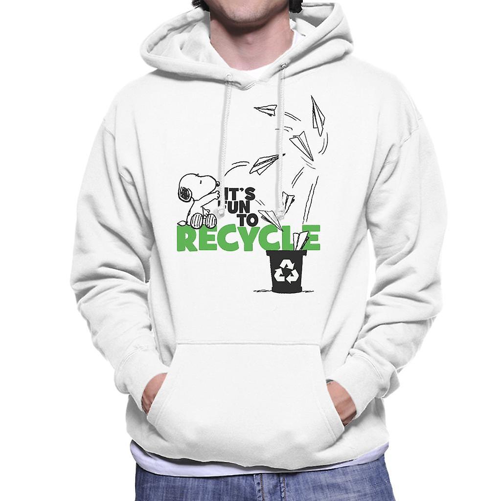 Peanuts Snoopy Its Fun To Recycle Men's Hooded Sweatshirt