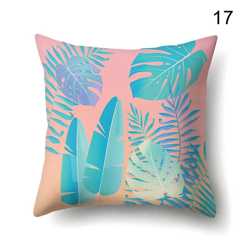Cushion Cover Leaf Cartoon Print Square 45 x 45 cm Car Seat Sofa Decorations
