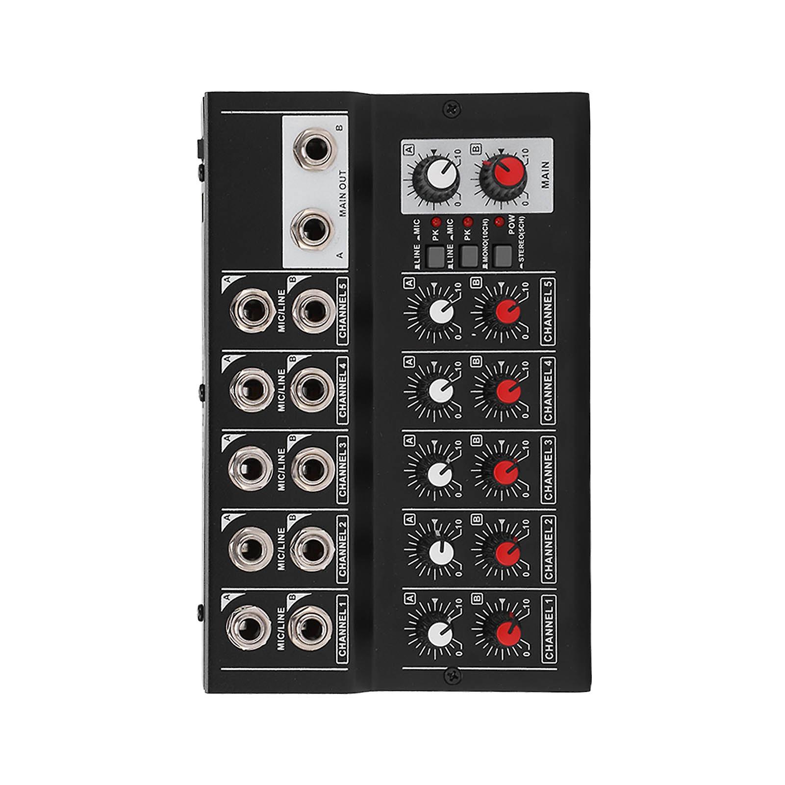 10 Channel Mixing Console Audios Mixer Sound Mixing Board with 2 Main Volume Knobs