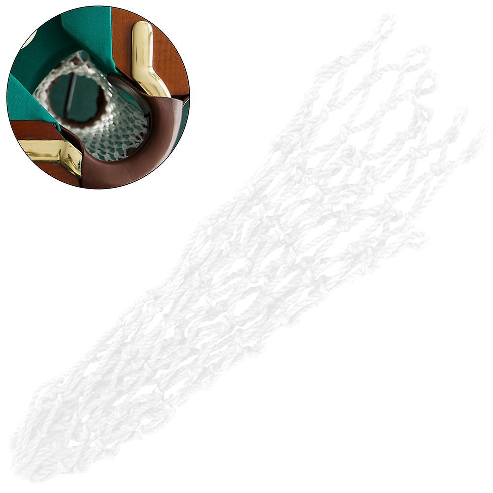 6PCS/Set Net Pocket Long Service Life Billiards Net for Billiards (White)
