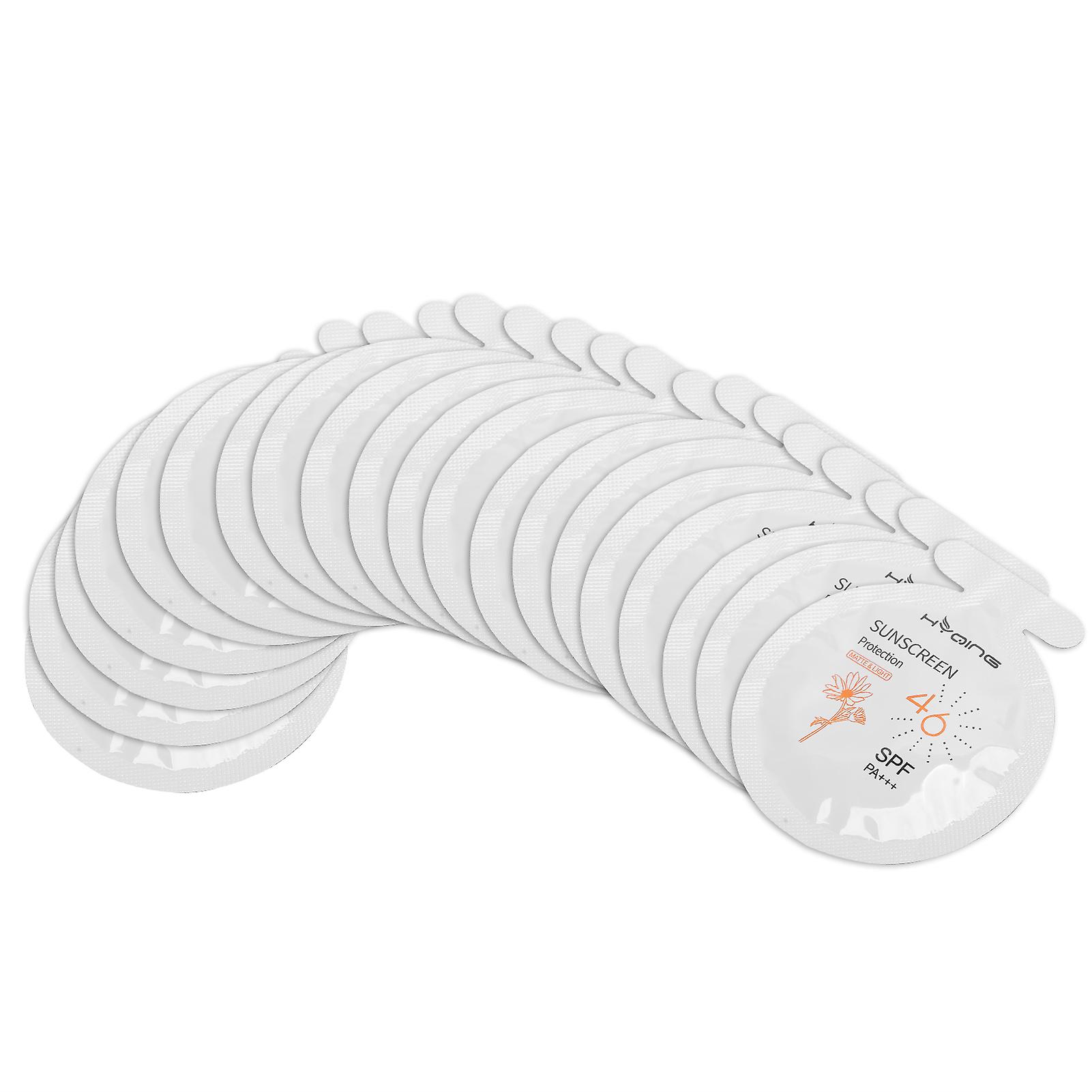 Crème Solaire Hydratante de Voyage Imperméable Résistant à la Transpiration Rafraîchissant Écran Solaire SPF46+ 3ml x 20 Sacs