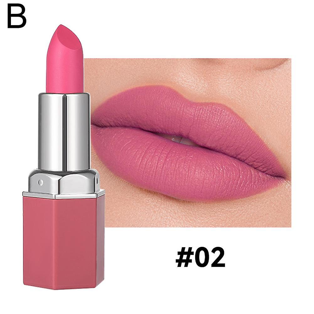 Hexagonal Matte Lipstick Non Stick Cup Waterproof