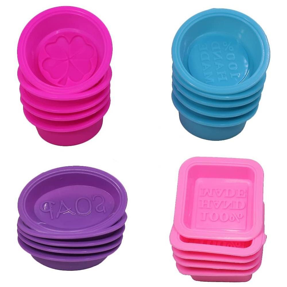 20 PCs Silicone Baking Molds Square Oval Round Shape