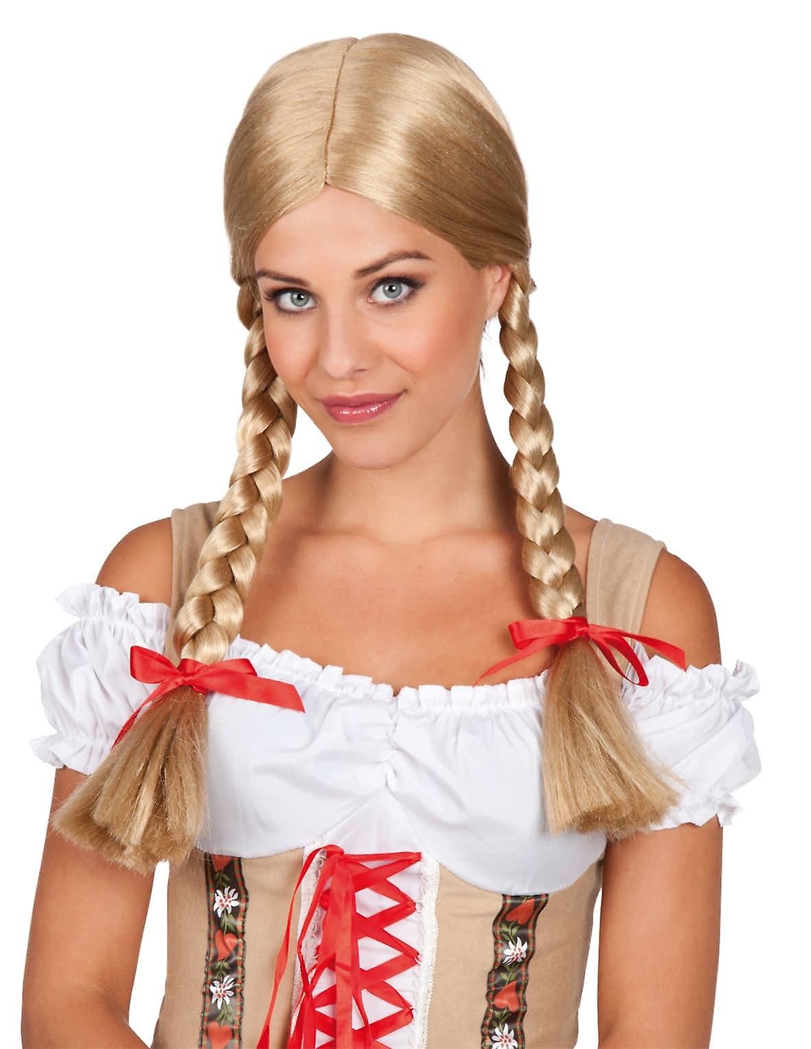 Women's blonde braided wig