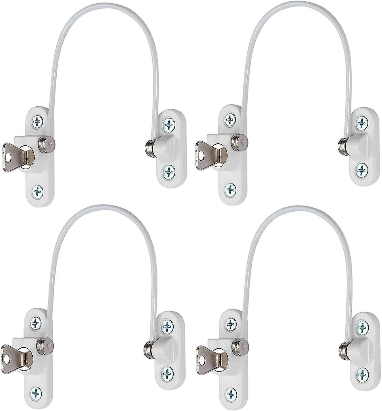 4 PCS Security Window Lock, Window Security Door Lock with Key
