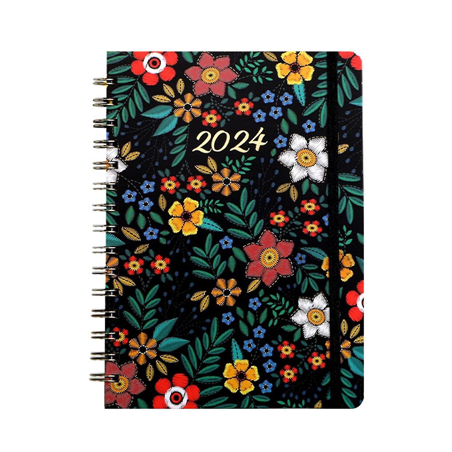 Floral Print A5 Notebook Fashionable Printing Loose-leaf Notebook for School Office