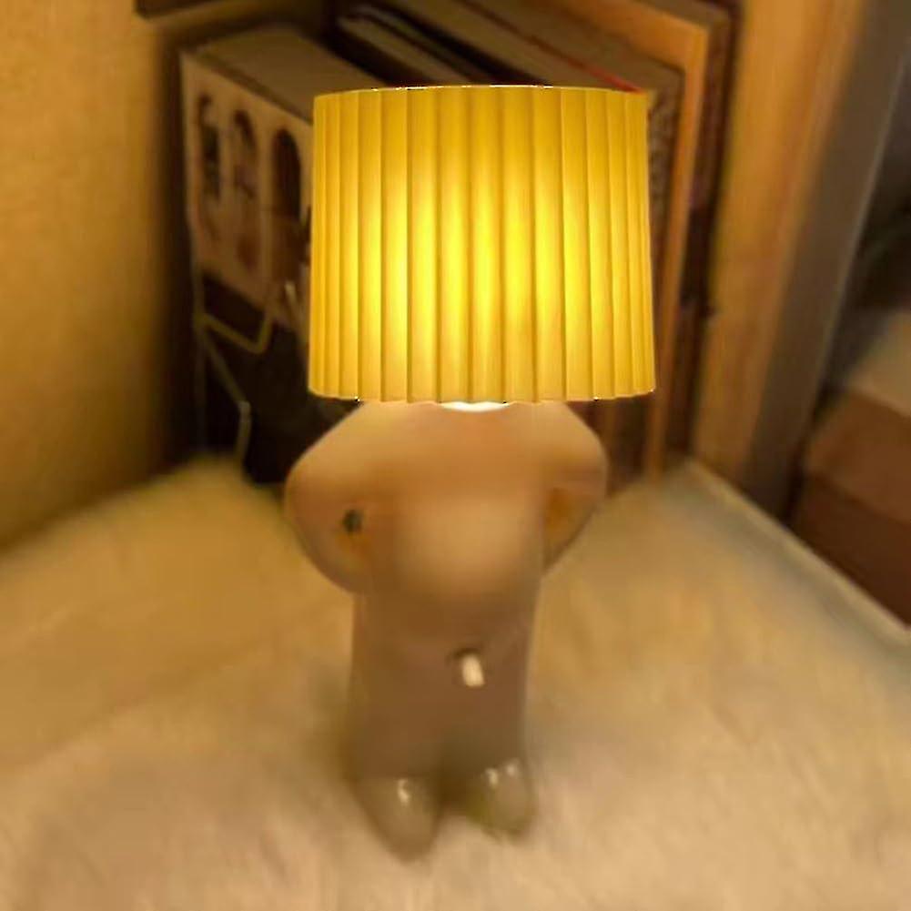Creative Lamp Naughty Boy Shy Man Small Night Lamp Home Decoration Eu Plug