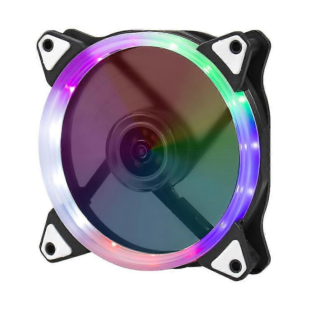 Mute RGB LED Light Cooling Fan Heat Dissipation Heatsink for Computer PC Case