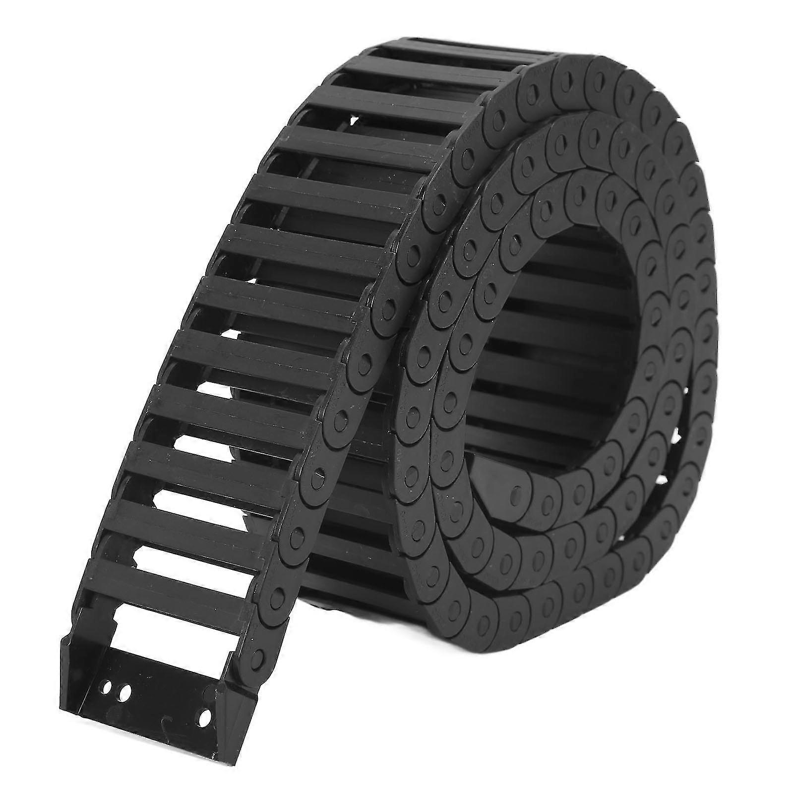 1m Length Nylon Drag Chain Black Cable Wire Carrier Chain for CNC Machine - Good Toughness PA66 Temperature Resistance