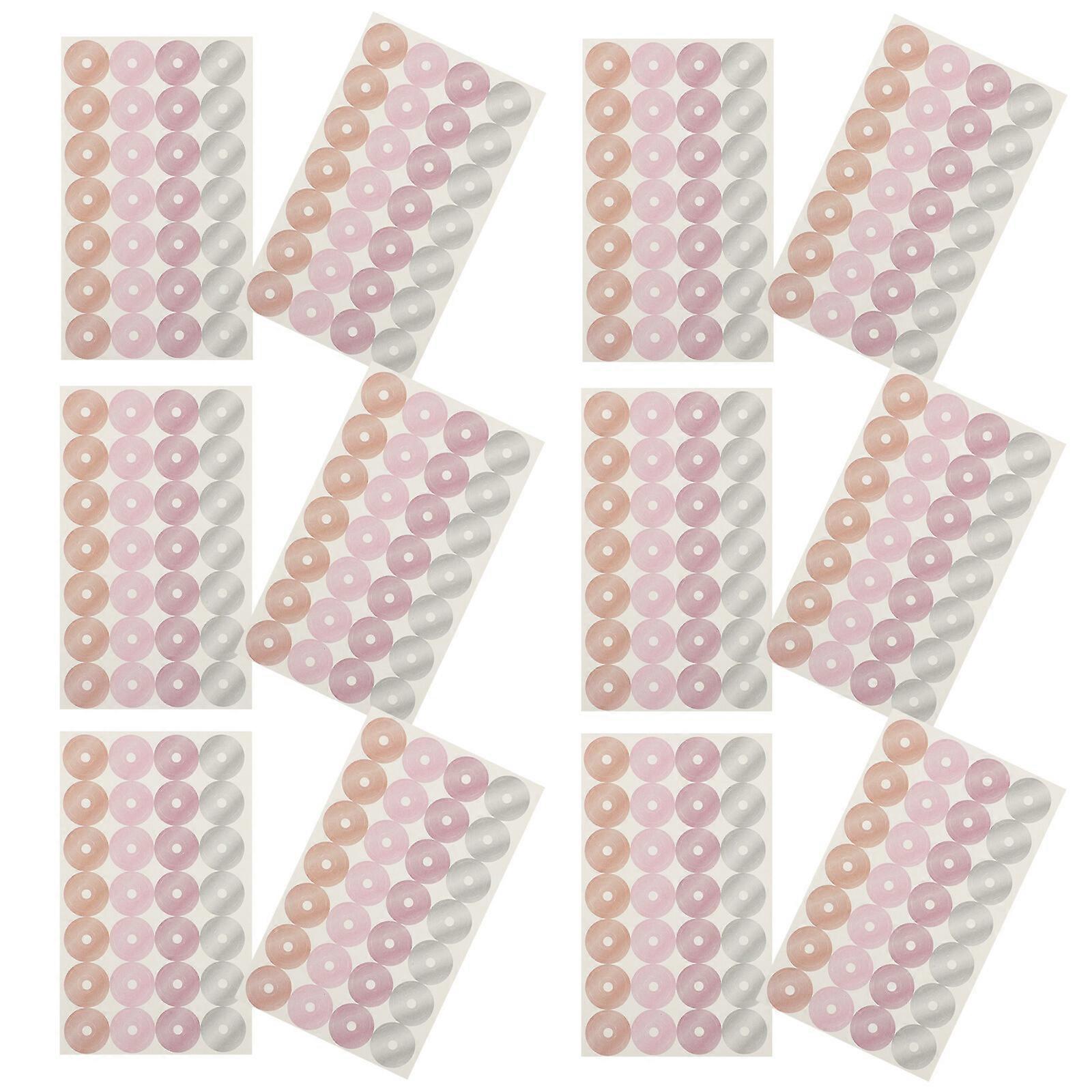 16 Sheets of Self-adhesive Reinforcement Stickers Hole Reinforcement Labels for Loose Leaf Paper