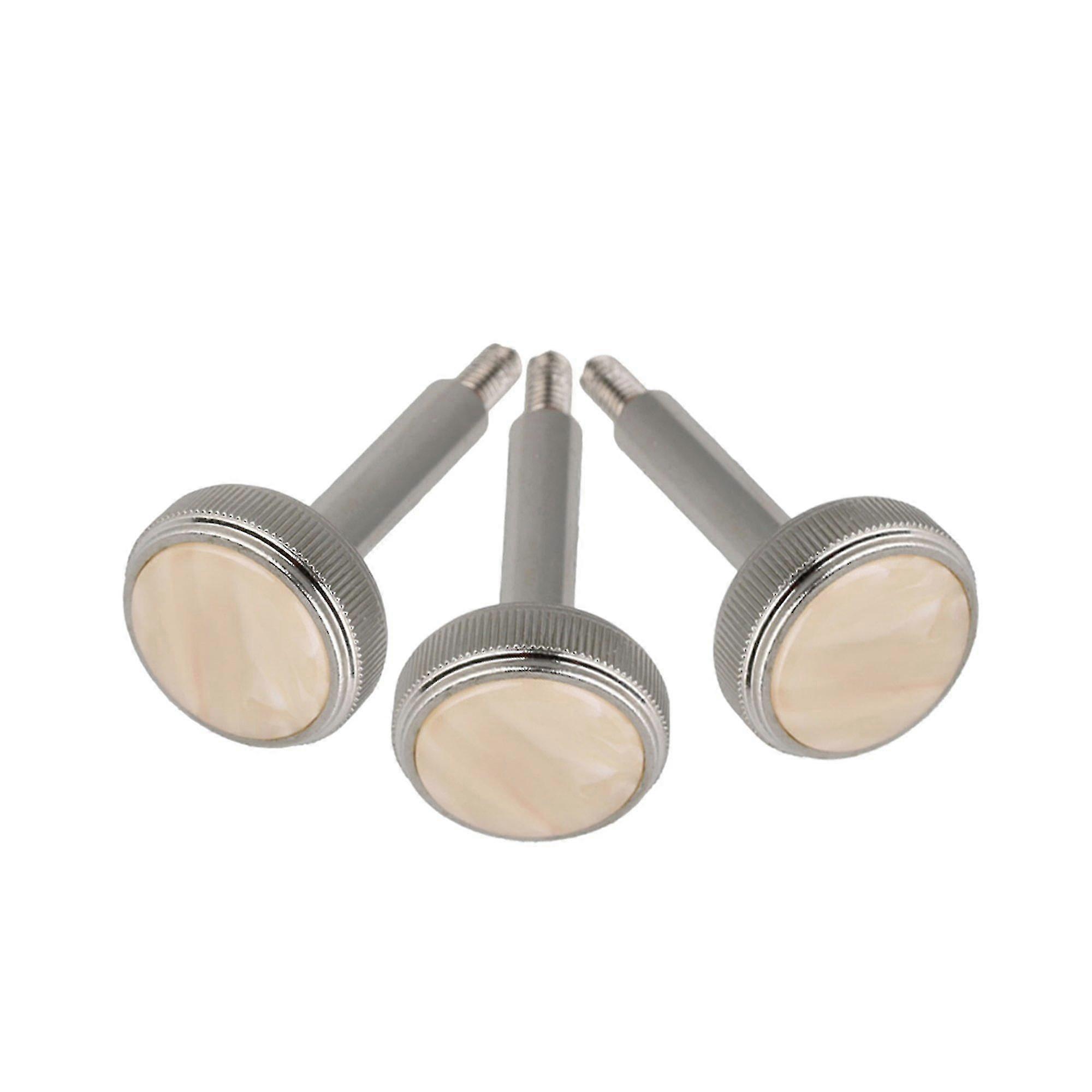 3Pcs euphonium valve finger button brass nickel plated replacement part-In Stock