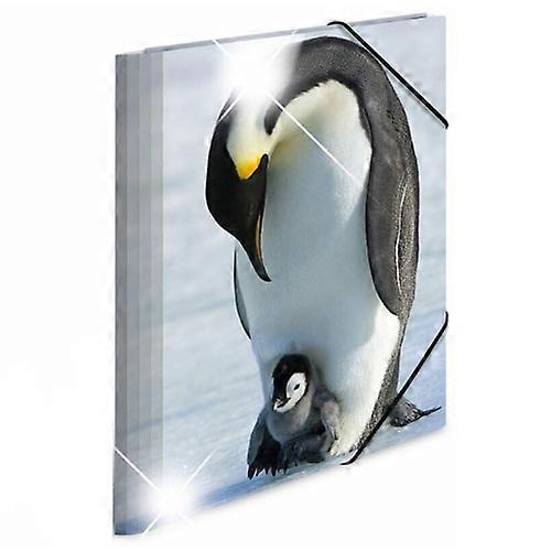 PENGUINS Herma High Quality and Stylish Elasticated Glossy PP Folder A4 Animals