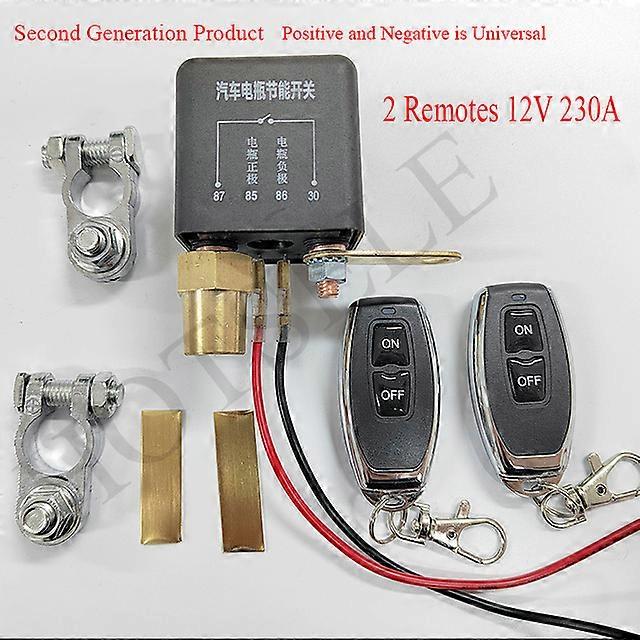 12v Battery Mass Switch Car Battery Switch With Wireless Remote Control Manual Control Disconnect Latching Relay Universal