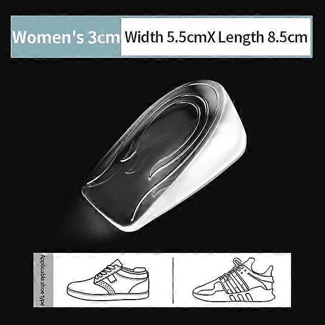 Silicone Gel Height Increase Insole Heel Lifting Inserts Shoe Foot Care Protector Elastic Cushion Arch Support Insert for Unisex