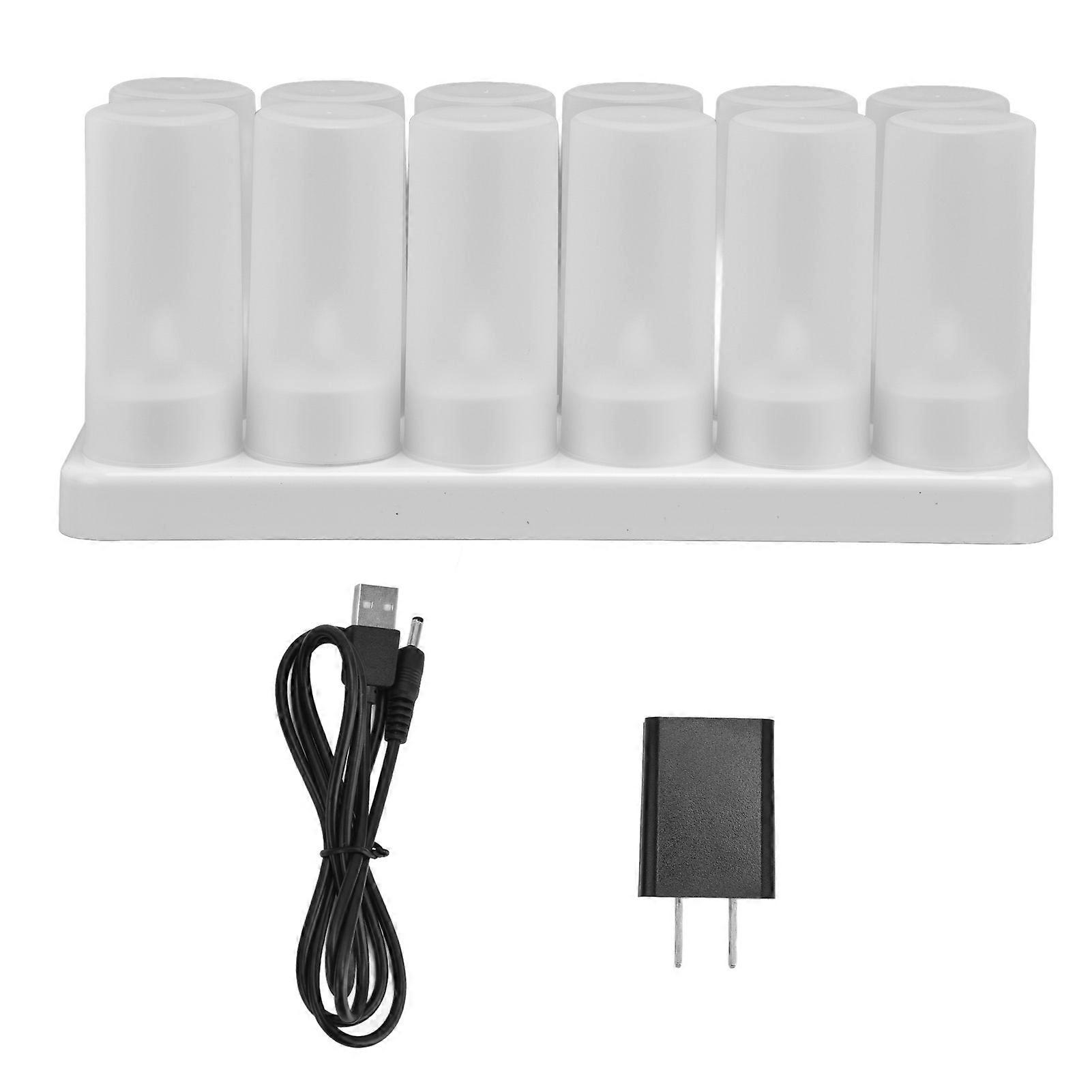 100240v Rechargeable Tealight Candle Lamp Reusable Flameless Cordless Led Candles Lightsus Plug