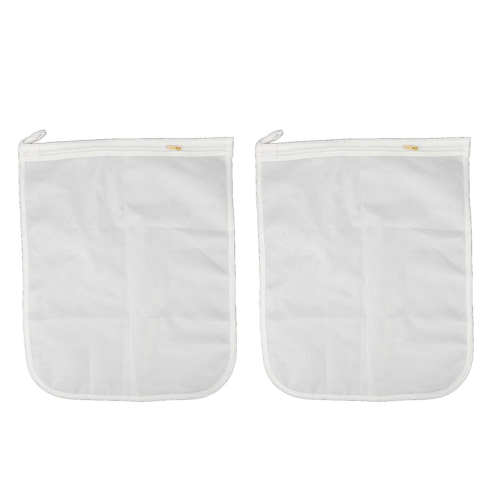 2pcs Mesh Laundry Bag Plus Size Zipper Closure Laundry Mesh Bag For Washing Machine