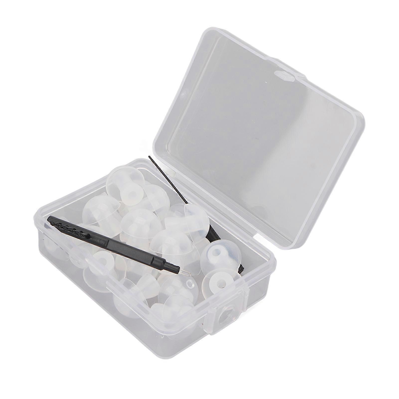 Hearing Amplifier Dome Ear Tip Earplug Set Hearing Amplifier Cleaning Brush Tool Accessories With Storage Box M