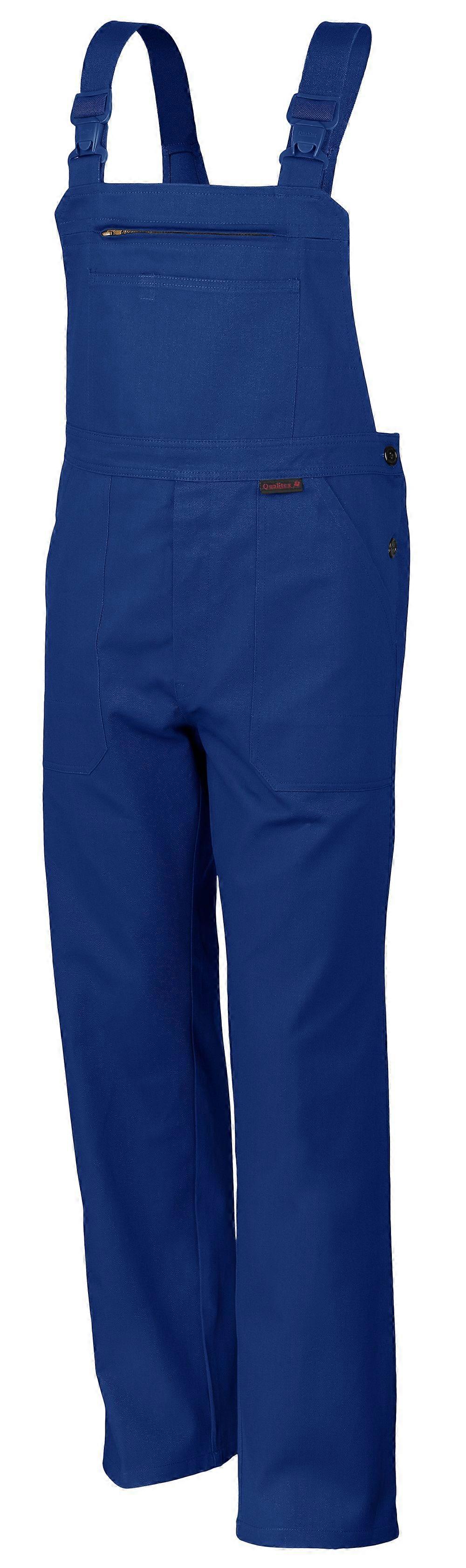 Qualitex Latzhose 61937d_kornblau - classical Latzhose - pflegeleichter Blaumann aus reiner Baumwolle