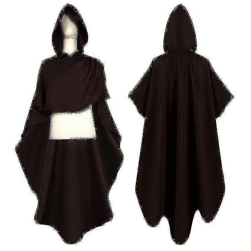 中世の騎士マントコスハロウィンパーティーコスプレフード付きロングマントクローク-c