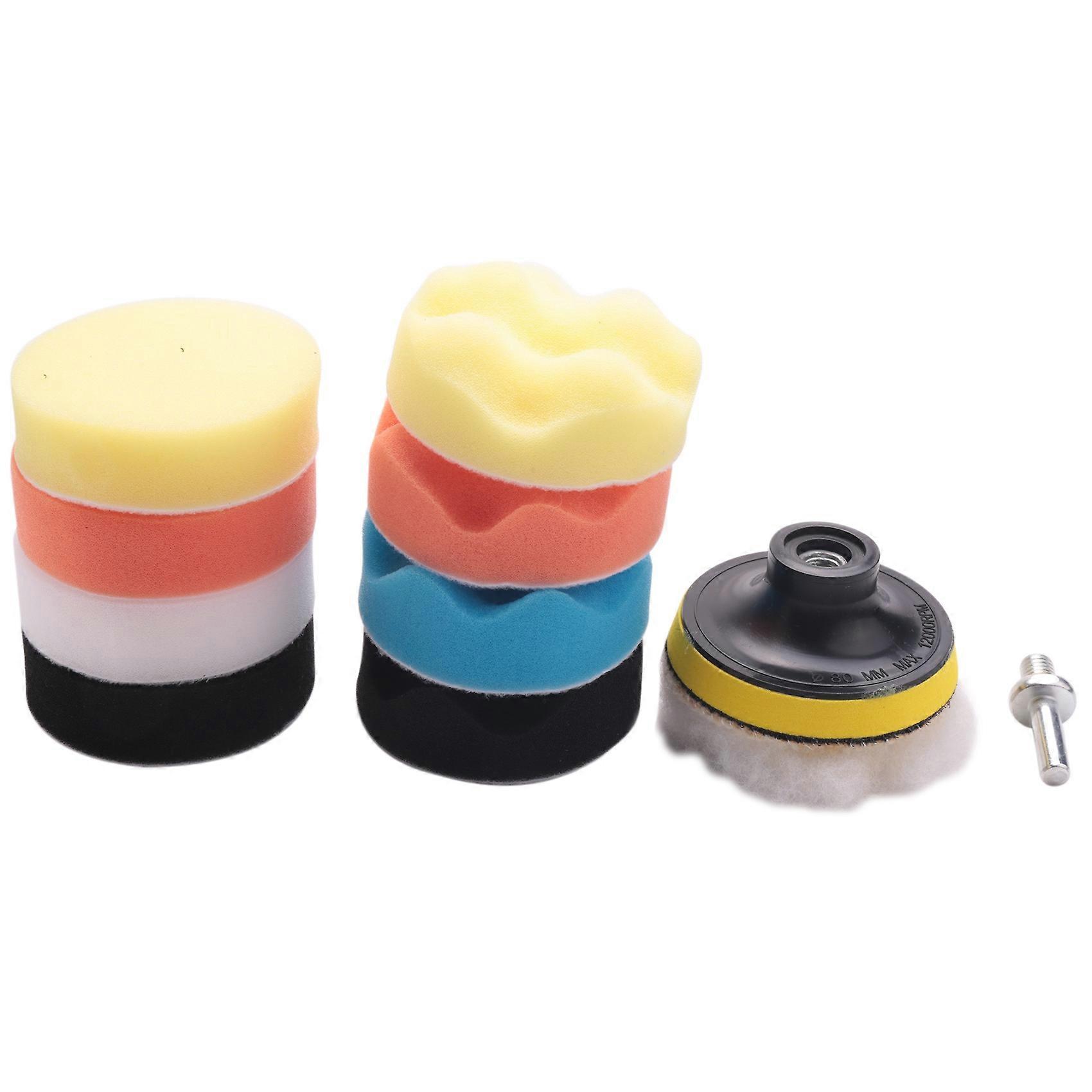 10pcs/set Automobile Car Polishing Pad Set Vehicle Cleaning Washing Polish Sponge Wheel