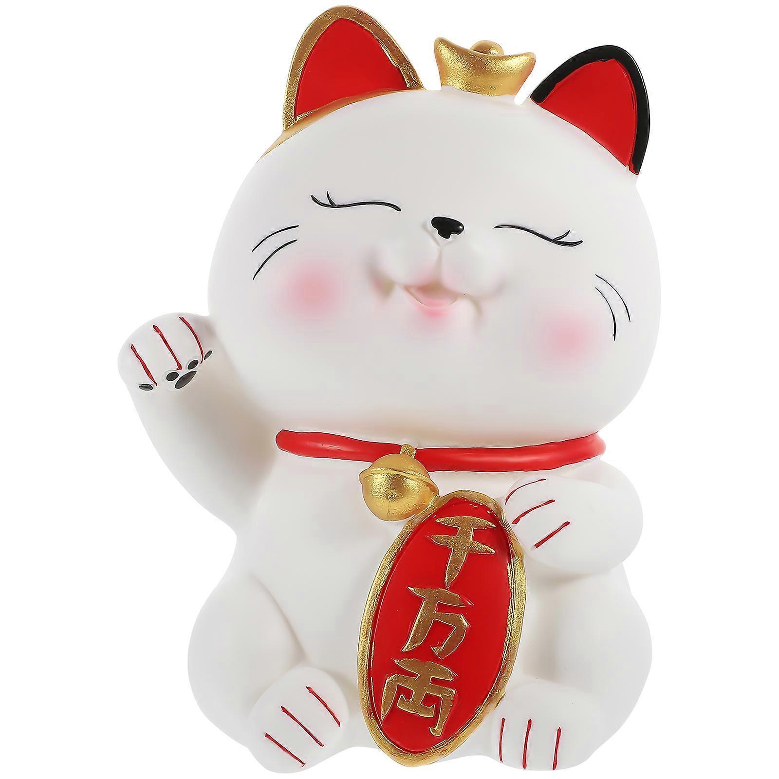 Cat-shape Coin Container Piggy Bank Coin Storage Jar Vinyl Cat Piggy Bank Adornment