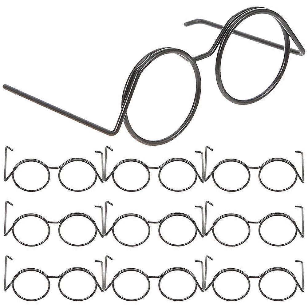 20pcs mini boneca óculos decors metal fio bonecas óculos boneca boneca boneca bonecas props