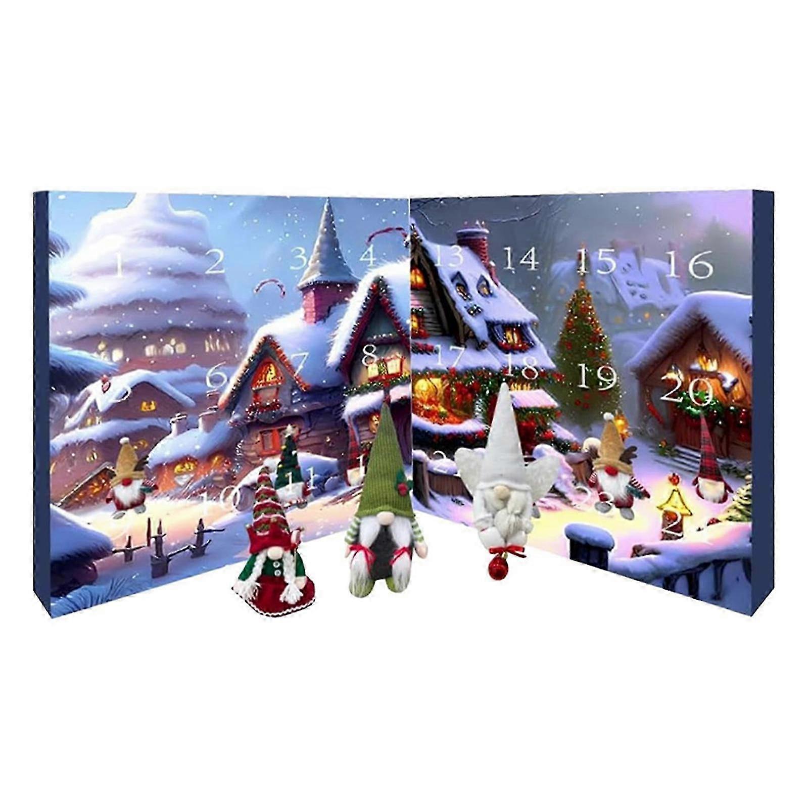2024 Christmas Advent Calendar 24pcs Plush Gnome Dolls, Countdown Figurines Gfit for Kids