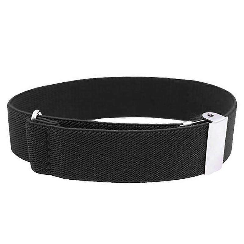 Men's Cuff Anti-Slip Arm Loop Bartender Elastic Sleeve Loop Cuff 1 Pair (Black)