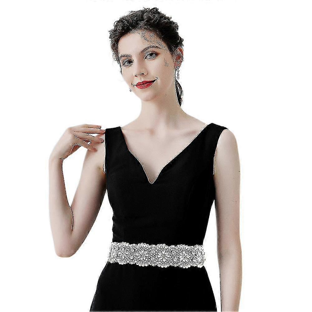 السيدات حزام الزفاف فستان فاخر حجر الراين حزام رائع اليد مخيط لؤلؤة حزام الزفاف