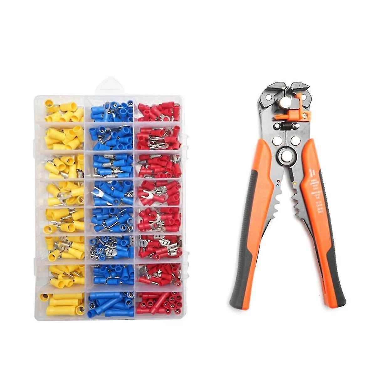 Wire Crimping Tool Set,Crimp Spade Terminal Assorted Electrical Wire Cable Connector Kit Crimp Spad