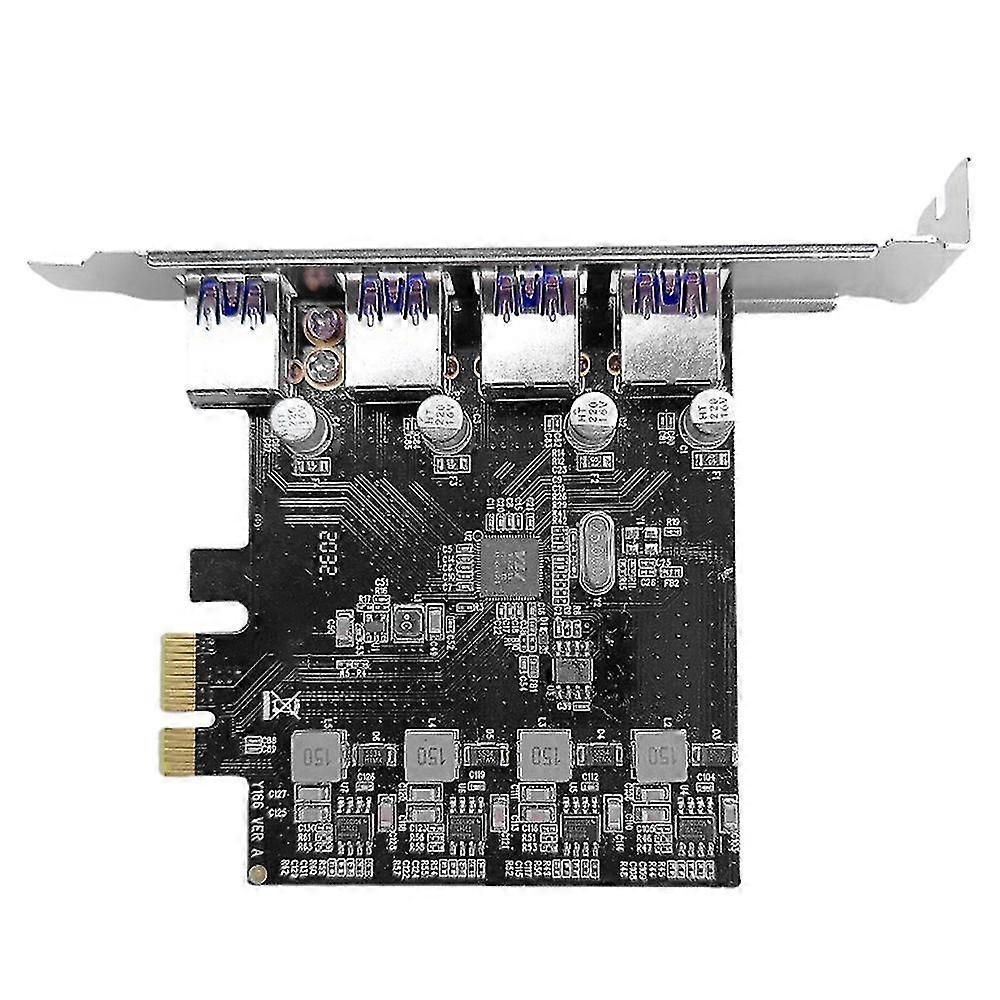 PCI-E to USB3.0 Expansion Card Rear Four Port High-Speed USB3.0 Adapter Card Power Free for /7/8/10