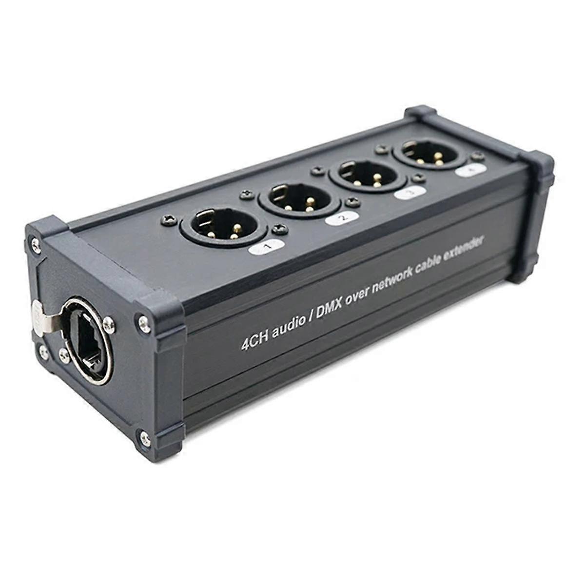 Network Signal Extender Light Conversion Digital Network Cable to Analog Signal Distribution Transmission Box(A)
