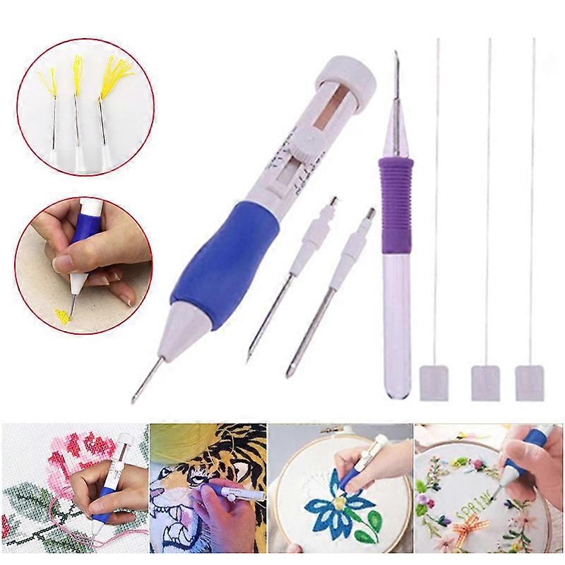 Embroidery Punch Needle Kit Stitching Tool Set Knitting Sewing Tool With Box