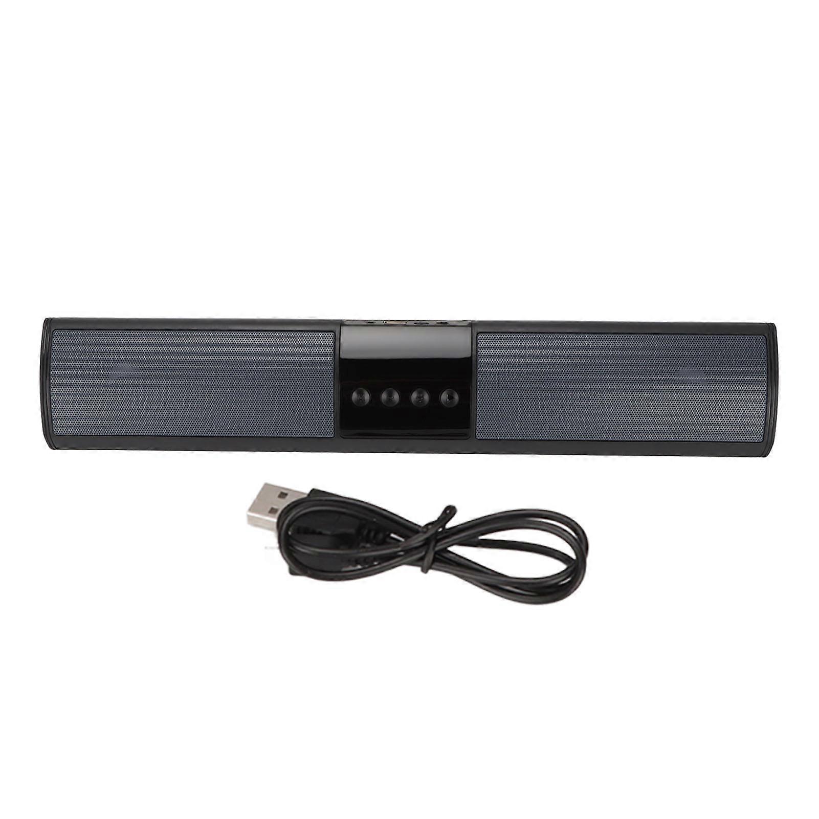 Bluetooth Speaker Stereo Memory Card AUX USB Input Desktop Bar Speaker with RGB Light for TV Laptop Cellphone NO.5396