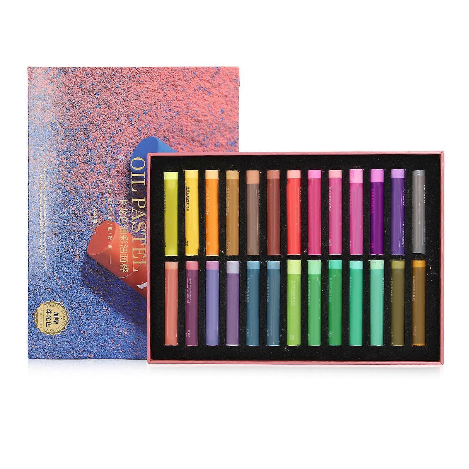Oil Pastels 26 Colors Strong Adhesion Exquisite Oil Pastels Painting Set Art Supplies with Pearlescent Colors
