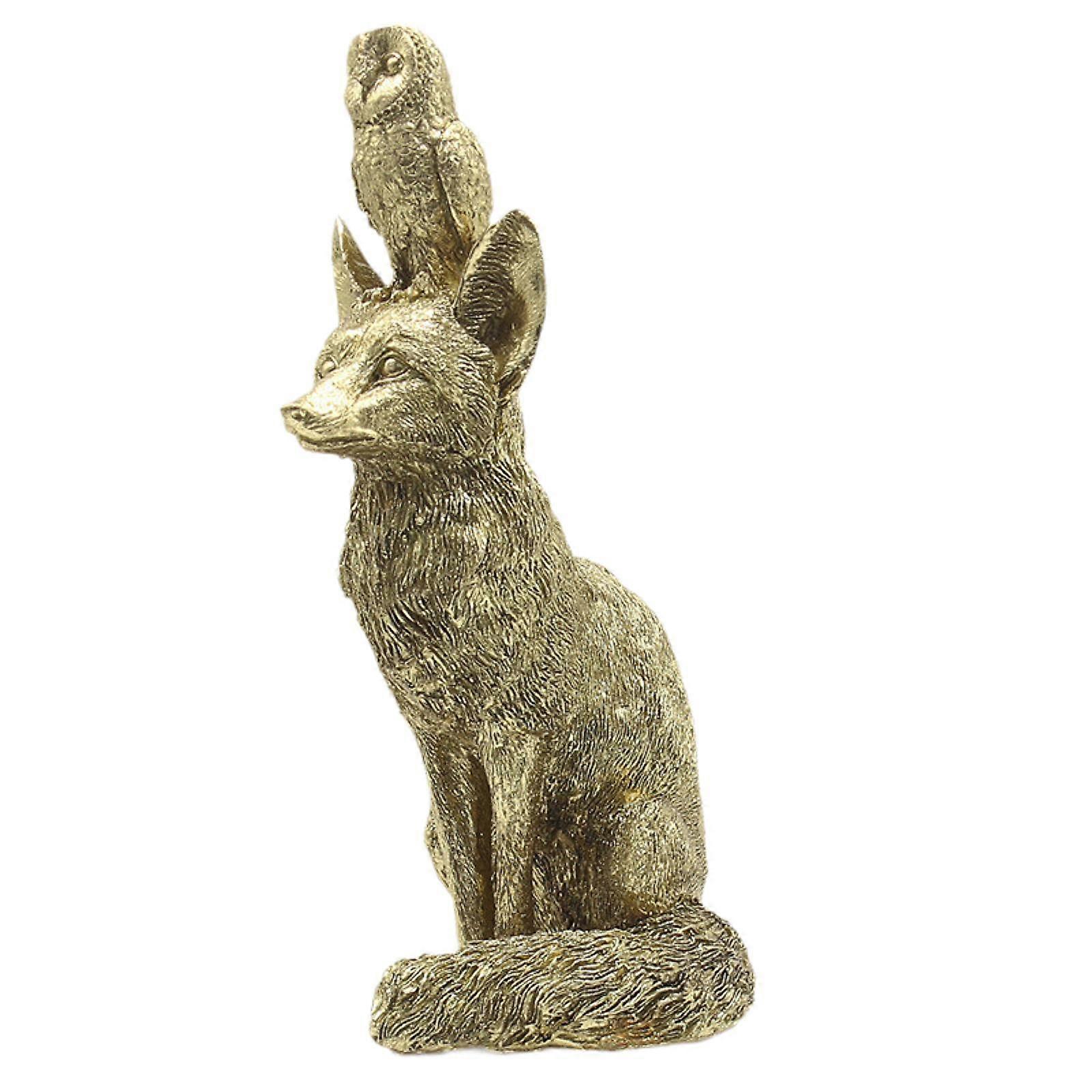 Fox and Owl Figurine Creative Home Decoration for Desktop Dining-table Table