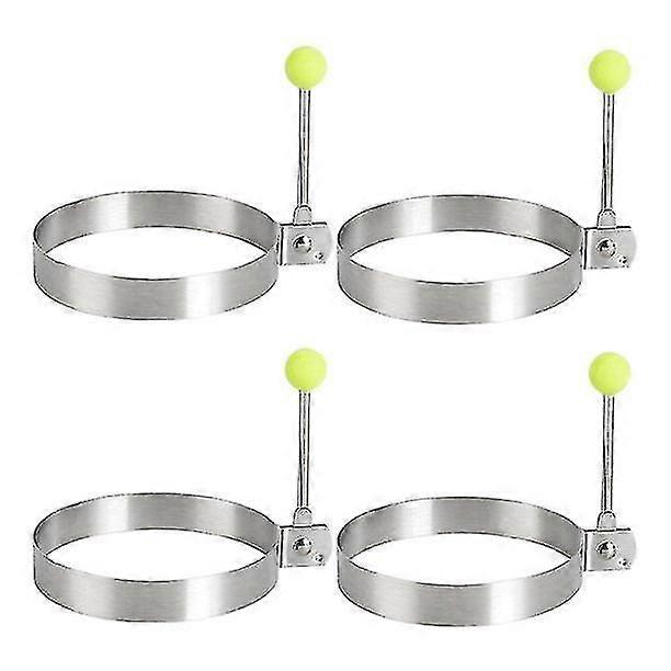 4 Pack Fried Egg Rings Mold Non Stick For Griddle Pan, Circle Egg E With , Less Steel Egg Form