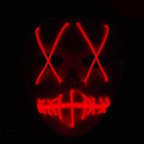 Halloween Terror Ghost Cosplay Mask LED Luminous Flash Mask