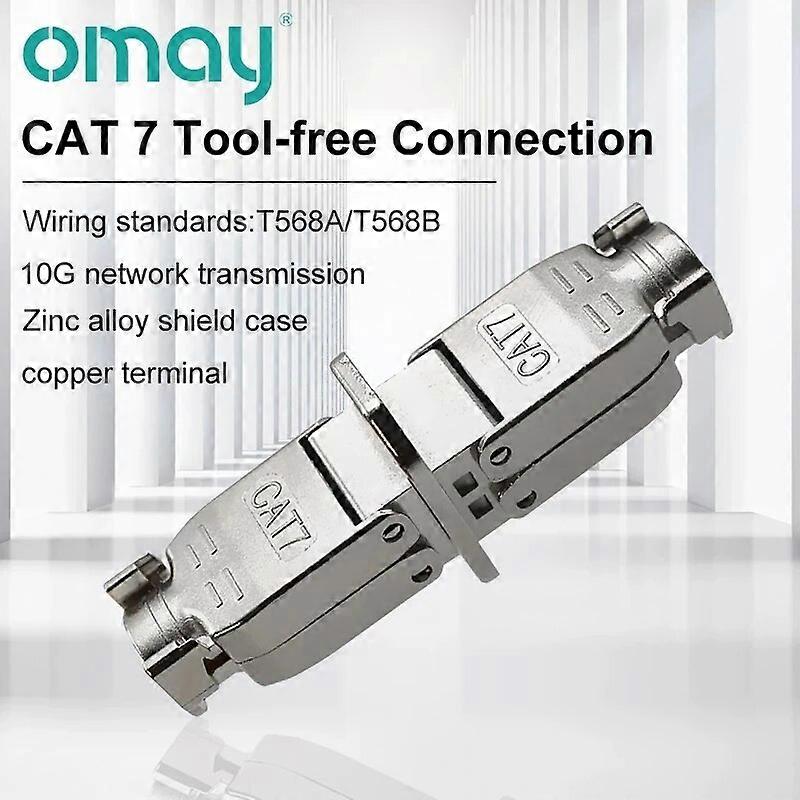 1-50 stks Cat7 Cable Extender Junction Adapter Connection Box RJ45 Module Connector Volledig Afgeschermd Toolless