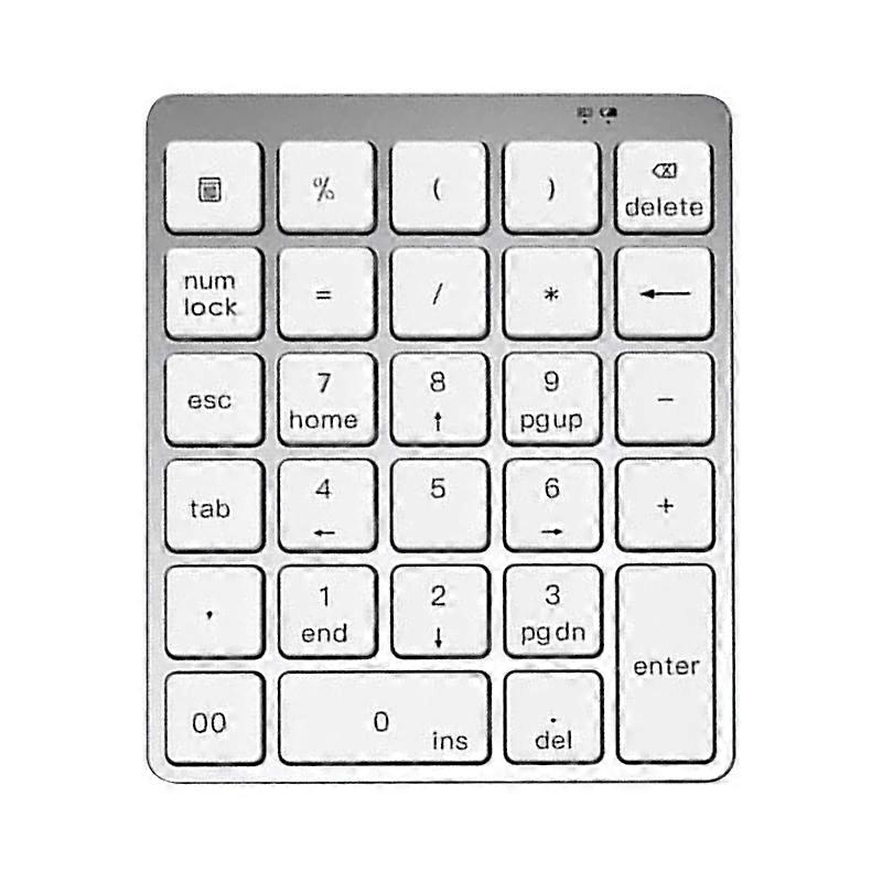 Wireless /Wired Number Pad for PC, Surface Pro,Notebook Type-C Powered Pad